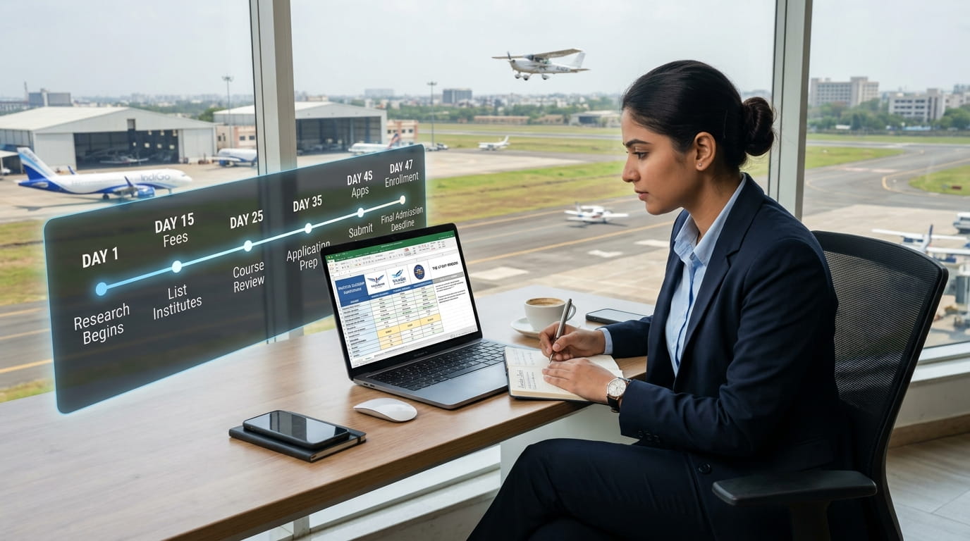 The 47-day window: how Indian students choose their aviation institute